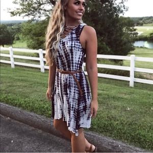 Rock & roll cowgirl tie dye dress